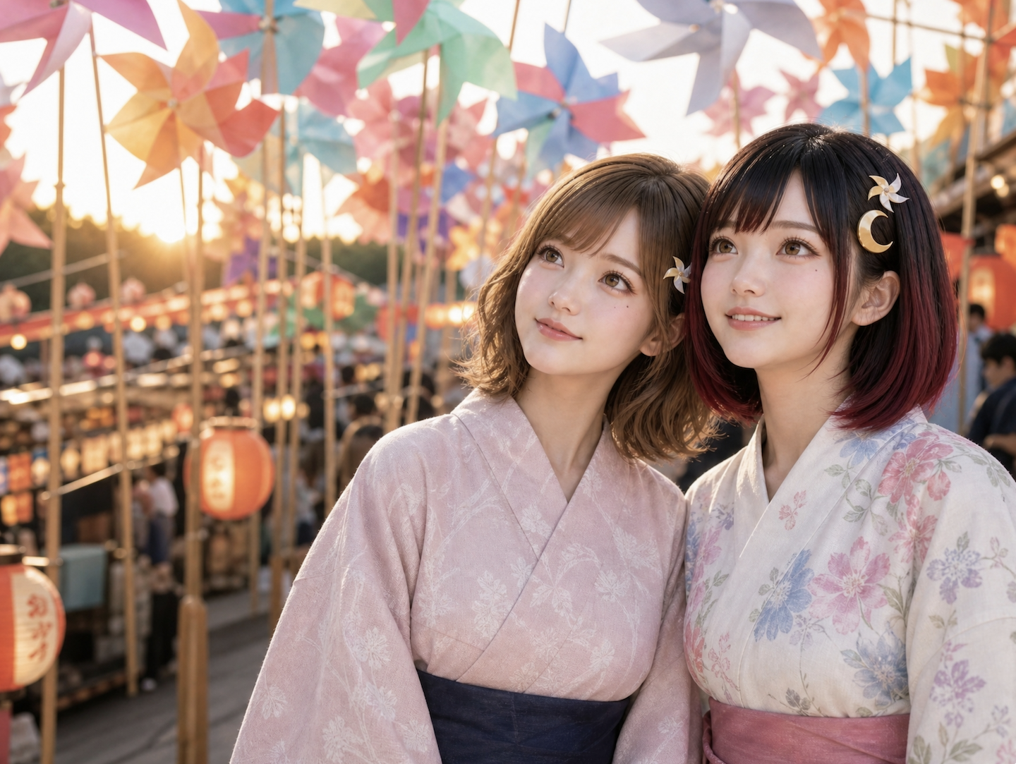 浴衣の2人